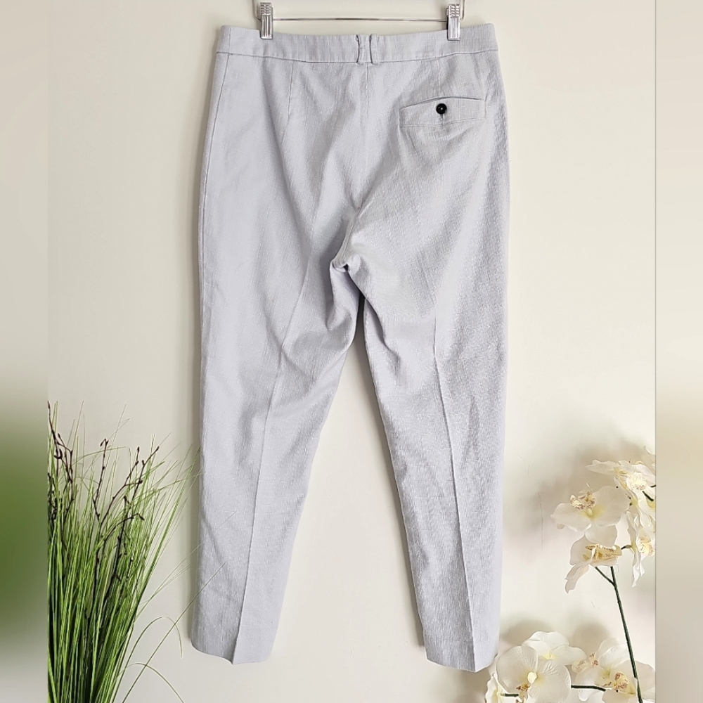 Anthropologie Light Blue Essential Slim Cotton Trouser Pants Size 10 - Picture 9 of 16